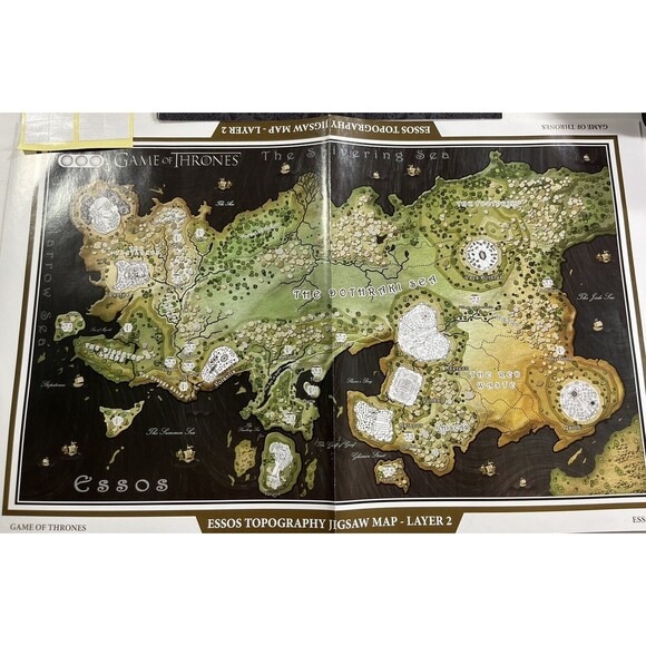 HBO Game of Thrones: 3D Map Westeros Puzzle 1350+ Pieces Open Box Complete - Picture 6 of 15